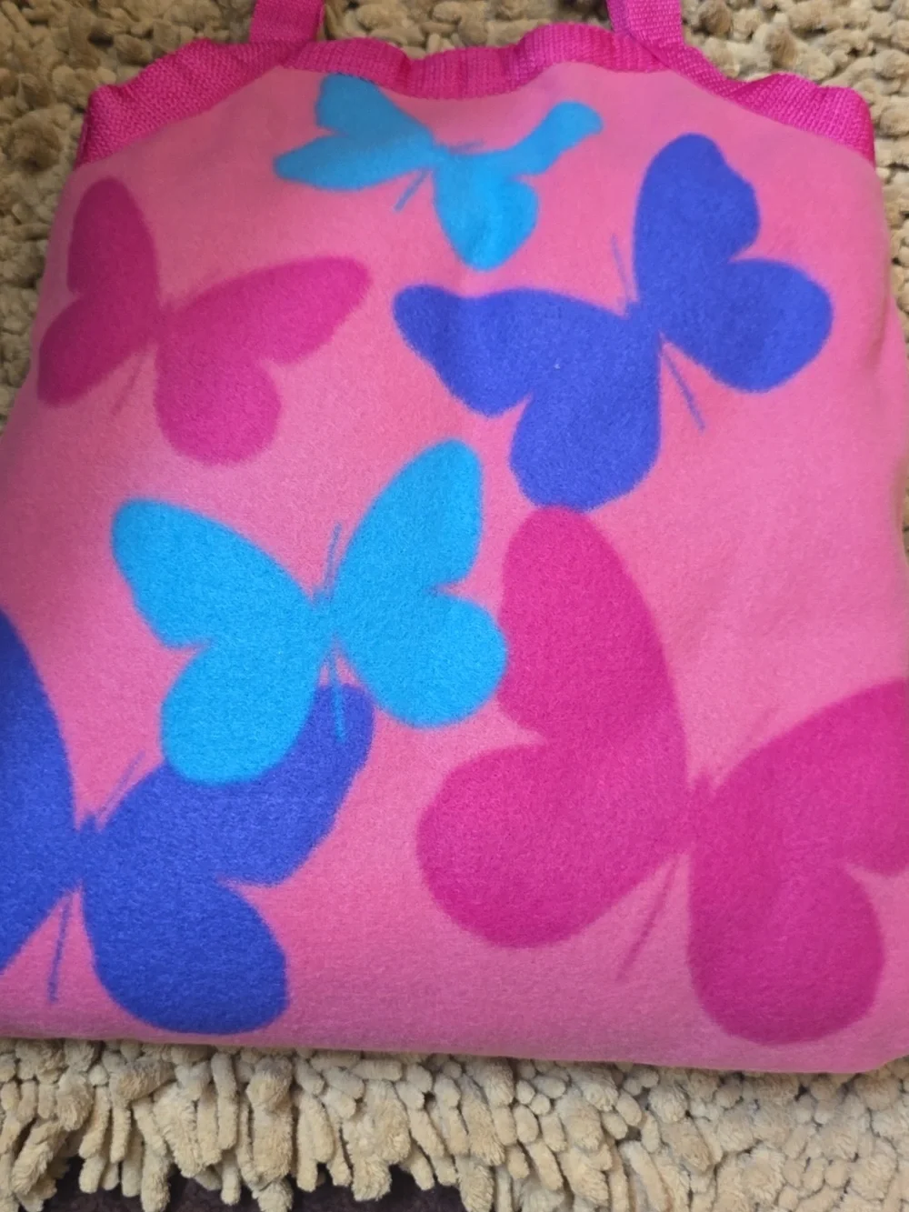 Vintage Rare Hannah Montana Disney Pink, Blue‎ Purple Butterfly Throw Tote